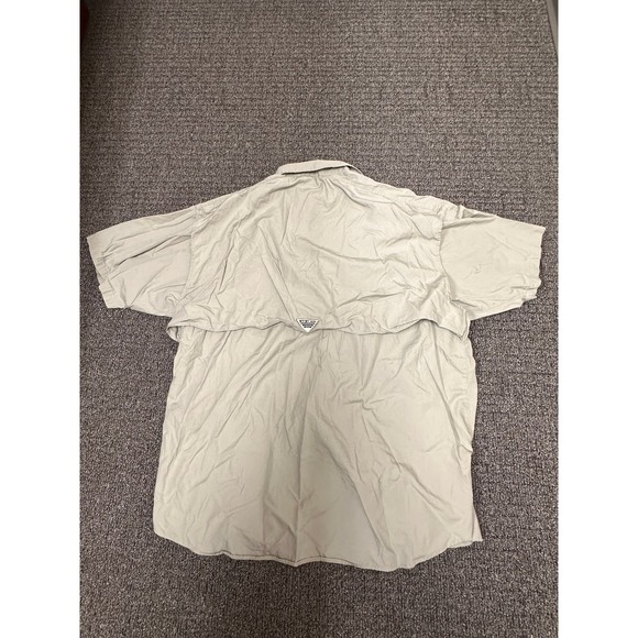 Columbia PFG Men’s Tan Collar Shirt Size 2XL See Details - Picture 2 of 8